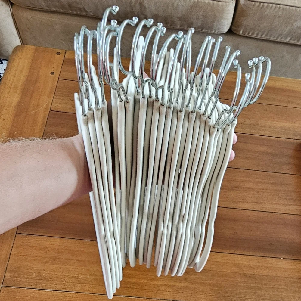 White Velvet Toddler or Small Clothes Hangers
